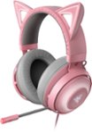 Front Zoom. Razer - Kraken Kitty Wired Gaming Headset for PC - Quartz Pink.