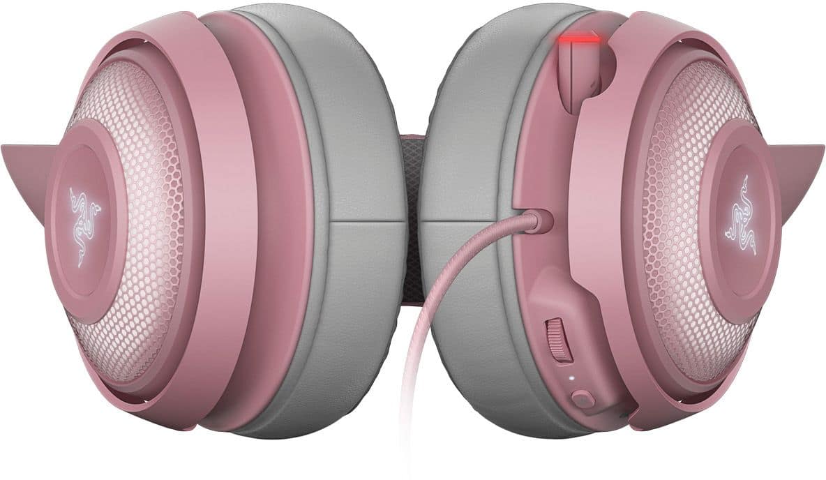 Alt View 12. Razer - Kraken Kitty Wired Gaming Headset for PC - Quartz Pink.