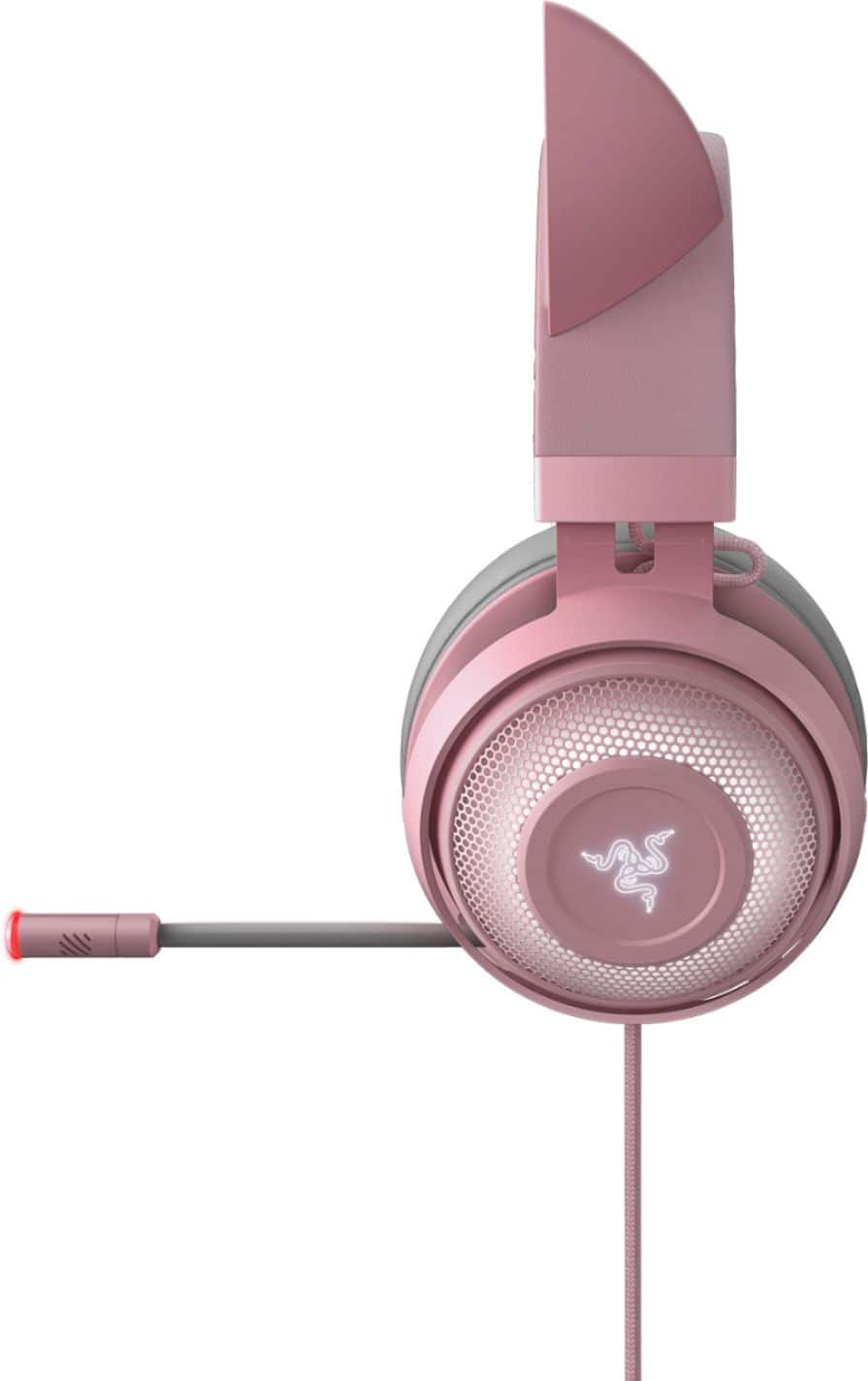 Alt View 13. Razer - Kraken Kitty Wired Gaming Headset for PC - Quartz Pink.