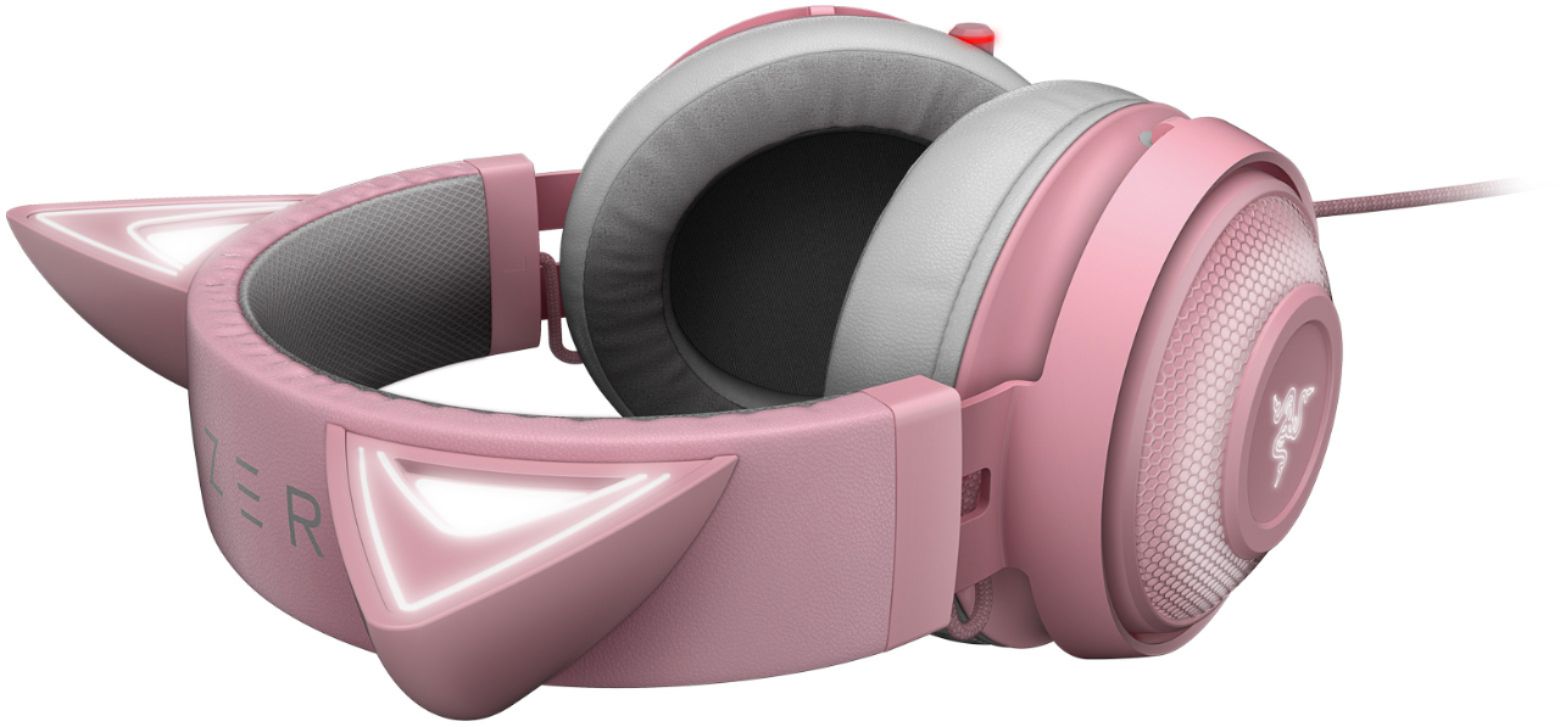 Krimpen Somber blijven Razer Kraken Kitty Wired THX Spatial Audio Gaming Headset for PC with  Chroma RGB Lighting Quartz Pink RZ04-02980200-R3M1 - Best Buy