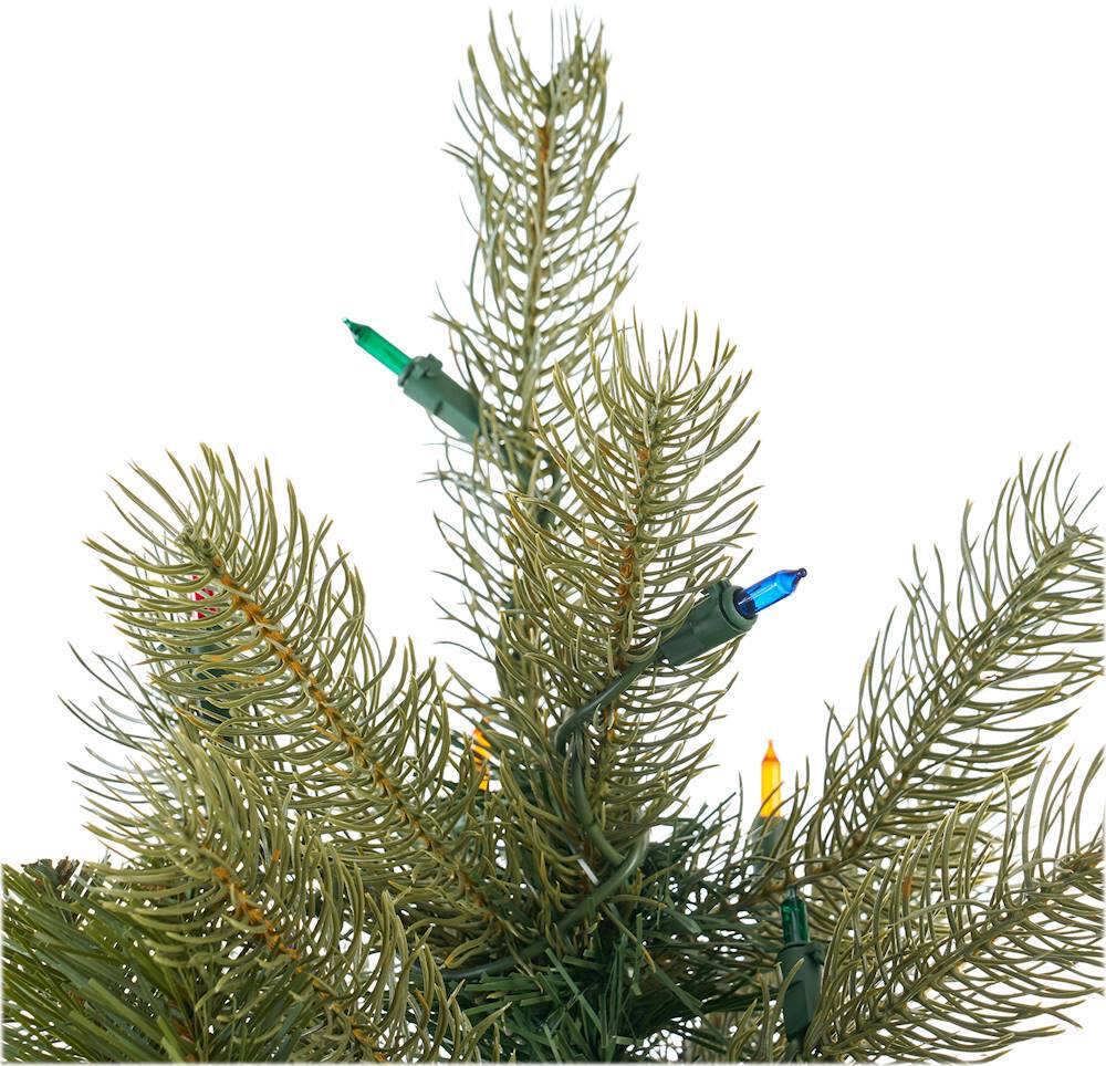 Alt View 11. Noble House - 7.5' Mixed Spruce Pre-Lit Artificial Christmas Tree - Green + Multi Lights.