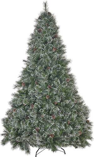 Rent to own Noble House - 7' Cashmere Pine Unlit Artificial Christmas Tree with Snowy Branches and Pinecones - Green