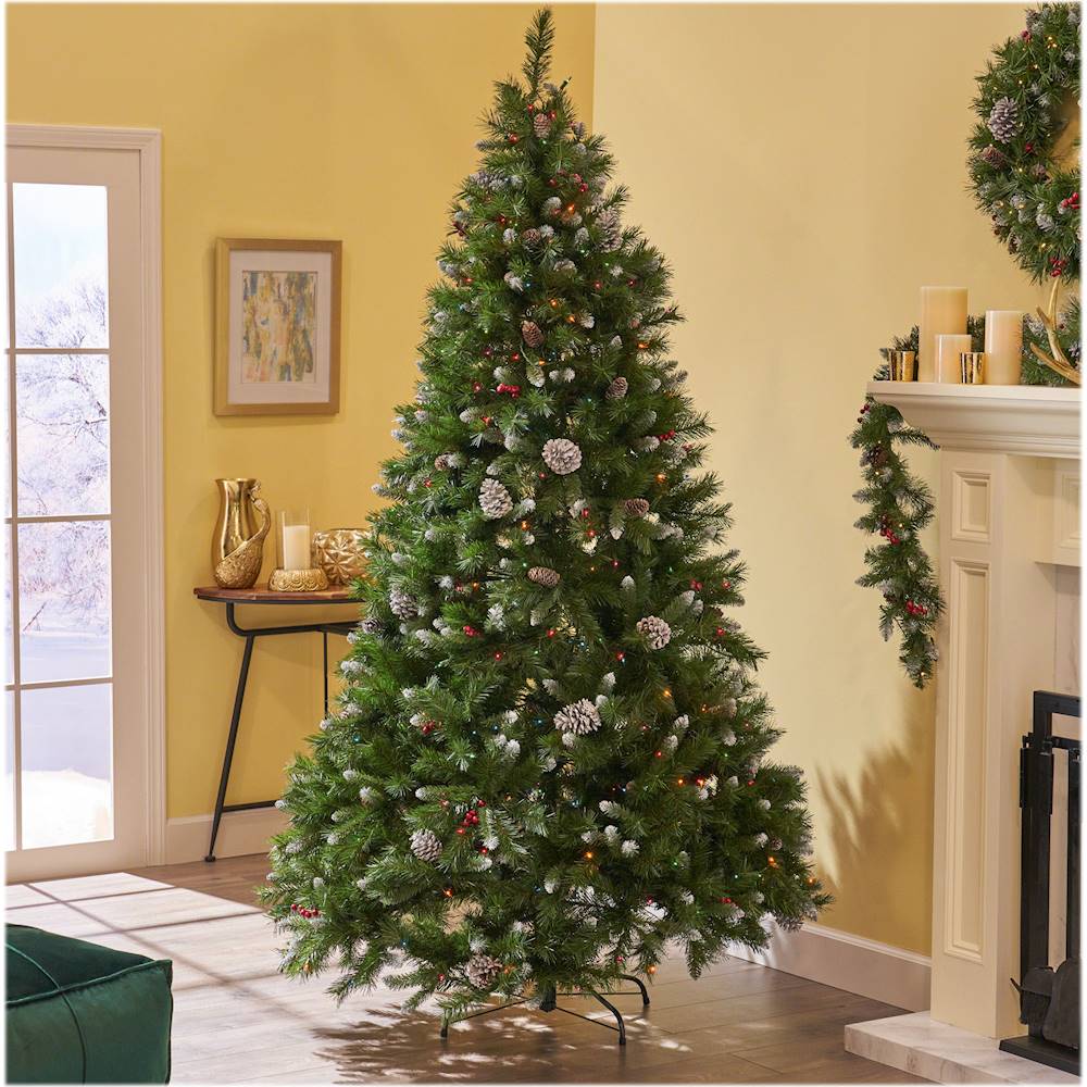 Best Buy: Noble House 7.5' Mixed Spruce Pre-Lit Hinged Artificial ...