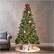 Alt View 14. Noble House - 7' Mixed Spruce Pre-Lit Hinged Artificial Christmas Tree with Glitter Branches, Red Berries, and Pinecones - Green + Clear Lights.
