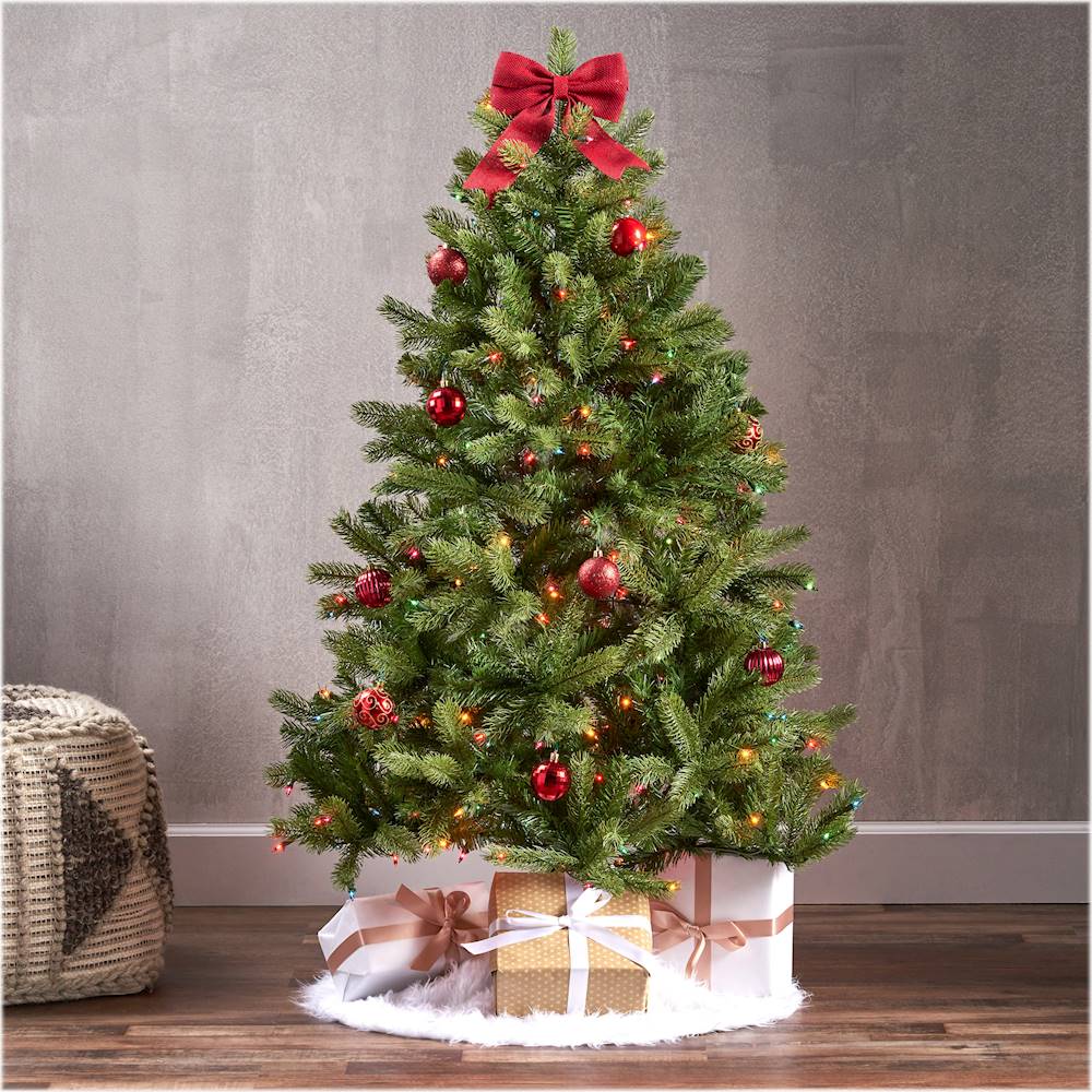 Best Buy: Noble House 4.5' Mixed Spruce Pre-Lit Artificial Christmas ...