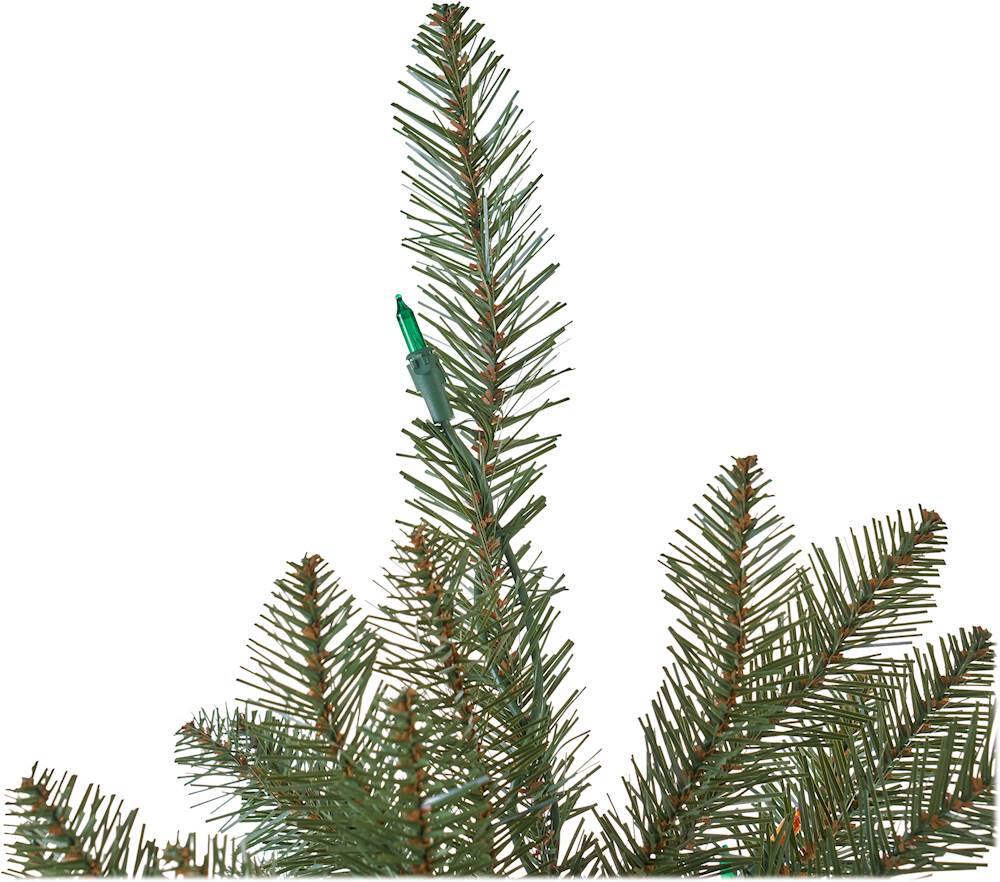 Alt View 11. Noble House - 7' Fraser Fir Pre-Lit Hinged Artificial Christmas Tree - Green + Multi Lights.