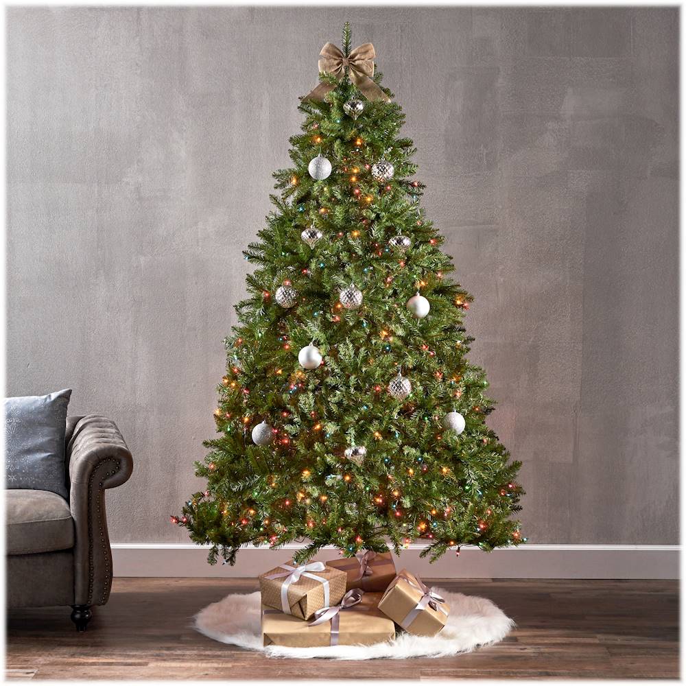 Best Buy: Noble House 7' Fraser Fir Pre-Lit Hinged Artificial Christmas ...