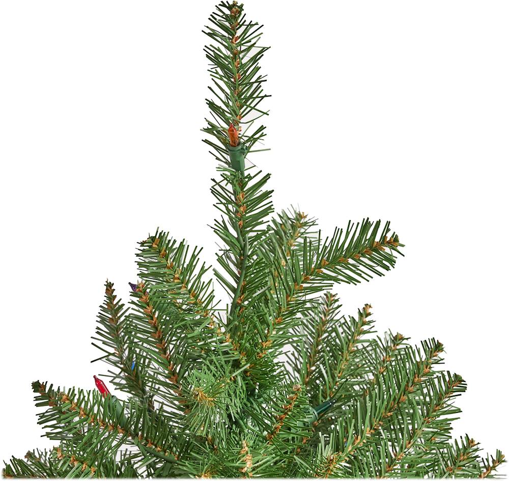 Noble House - 4.5' Fraser Fir Pre-Lit Hinged Artificial Christmas Tree - Green + Multi Lights