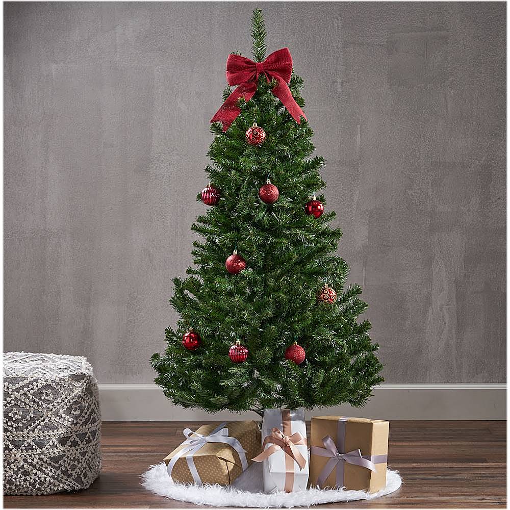 Best Buy: Noble House 4.5' Noble Fir Unlit Hinged Artificial Christmas ...