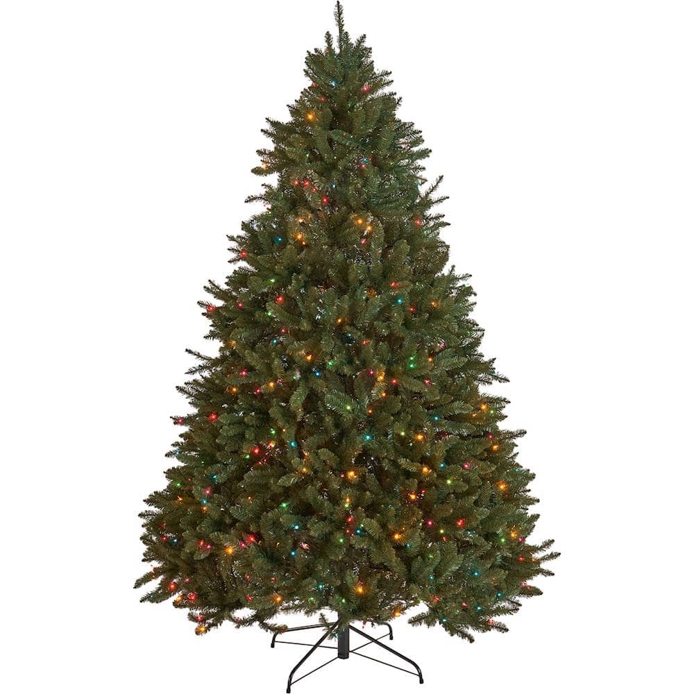 Noble House 7.5' Norway Spruce PreLit Hinged Artificial Christmas Tree