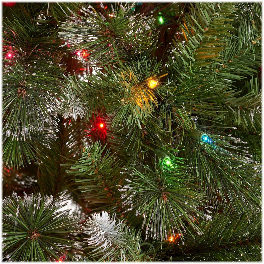 Best Buy: Noble House 9' Mixed Spruce Pre-Lit Hinged Artificial Christmas  Tree with Frosted Branches, Red Berries and Frosted Pinecones Green + Clear  Lights 307351