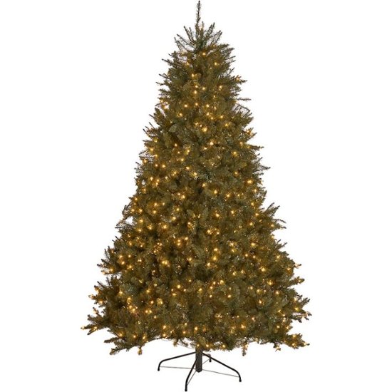 Noble House 9' Fraser Fir Pre-Lit Hinged Artificial Christmas Tree ...