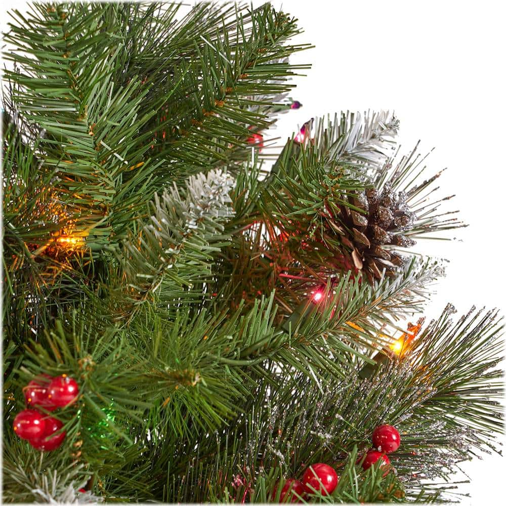 Best Buy: Noble House 7.5' Mixed Spruce Pre-Lit Hinged Artificial ...