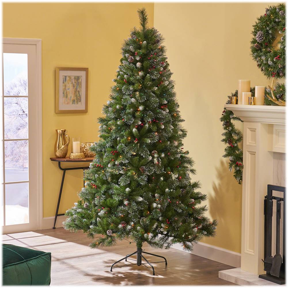 Best Buy: Noble House 7.5' Mixed Spruce Pre-Lit Hinged Artificial ...