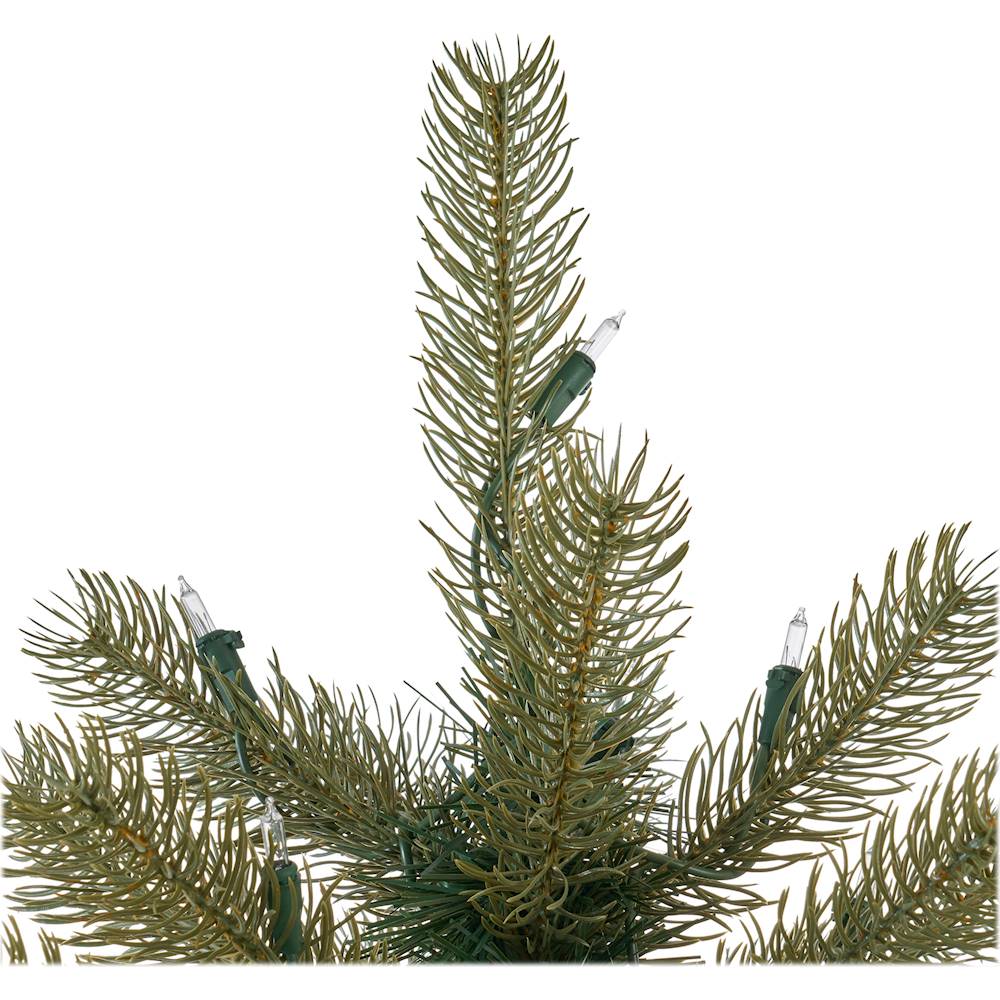 Noble House - 9' Mixed Spruce Pre-Lit Artificial Christmas Tree - Green + Clear Lights
