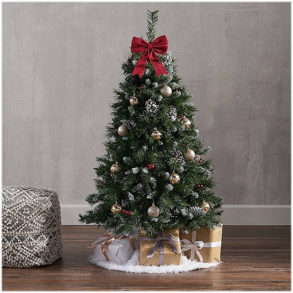 Best Buy: Noble House 4.5' Mixed Spruce Unlit Hinged Artificial ...