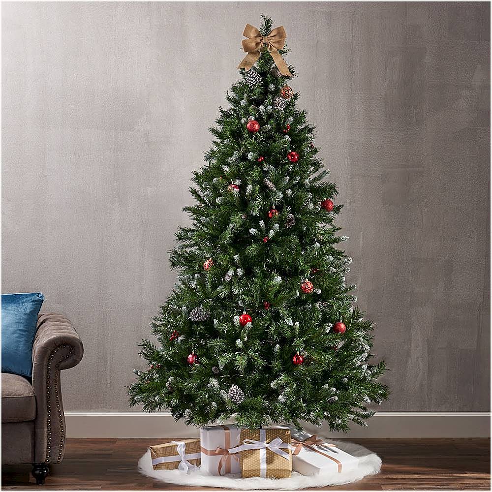 Best Buy: Noble House 7' Mixed Spruce Unlit Hinged Artificial Christmas ...