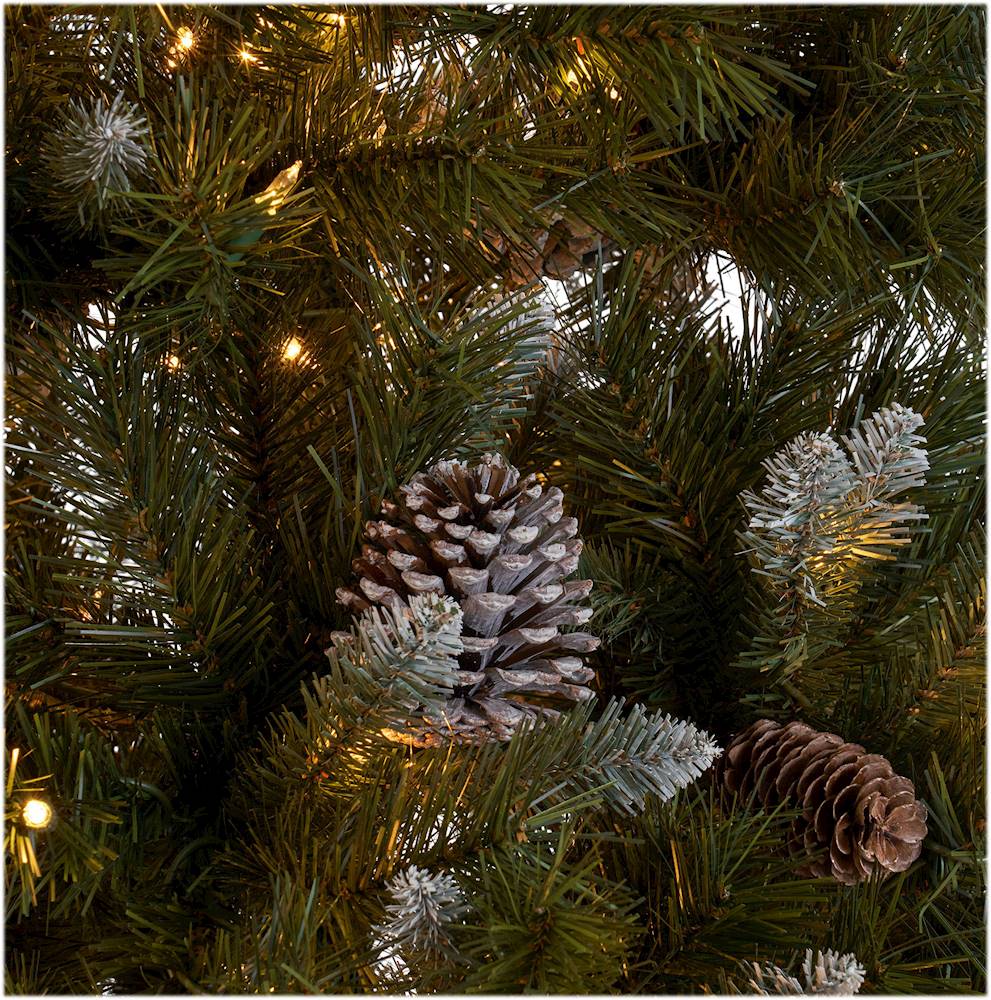 Best Buy: Noble House 9' Mixed Spruce Pre-Lit Hinged Artificial ...
