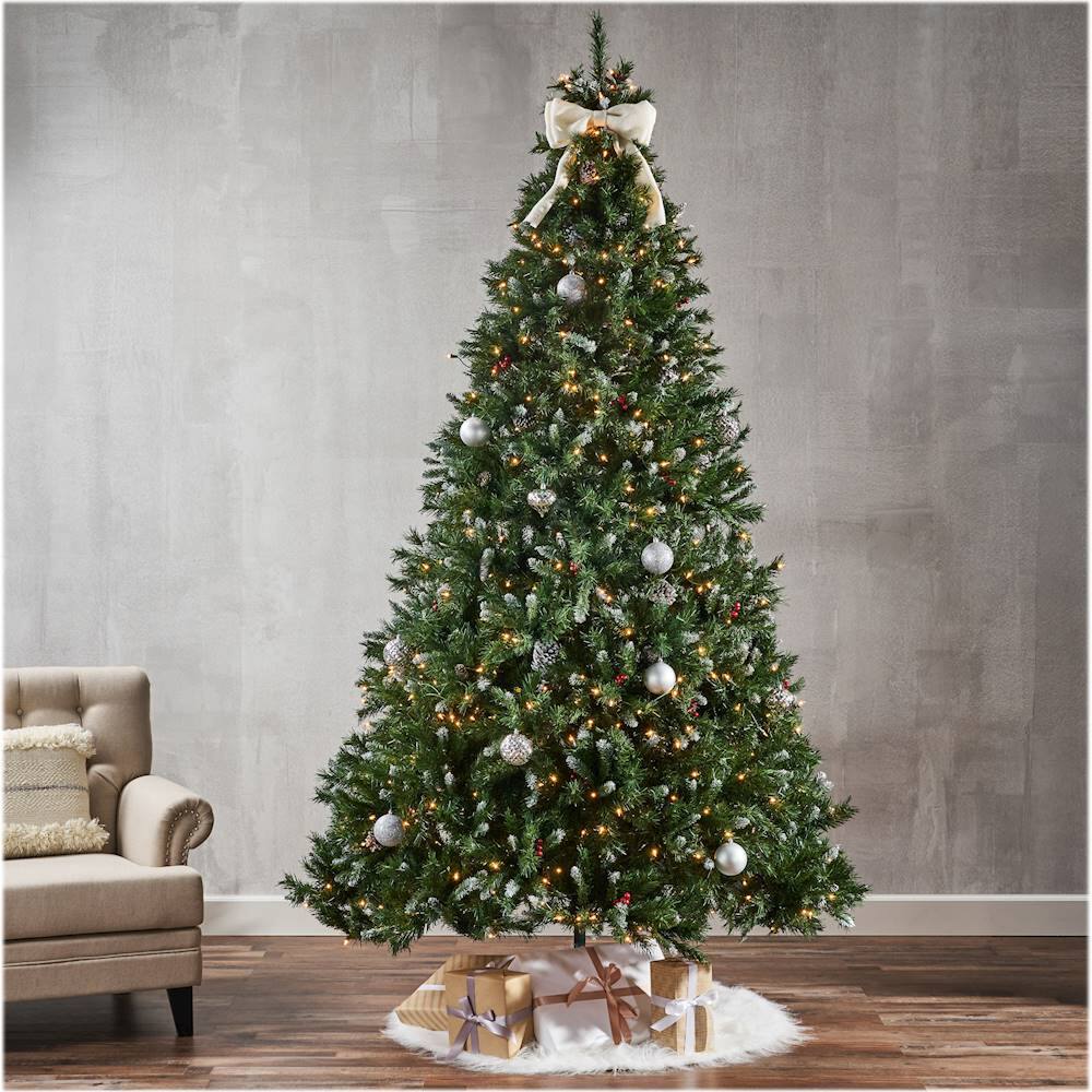 Best Buy: Noble House 9' Mixed Spruce Pre-Lit Hinged Artificial ...