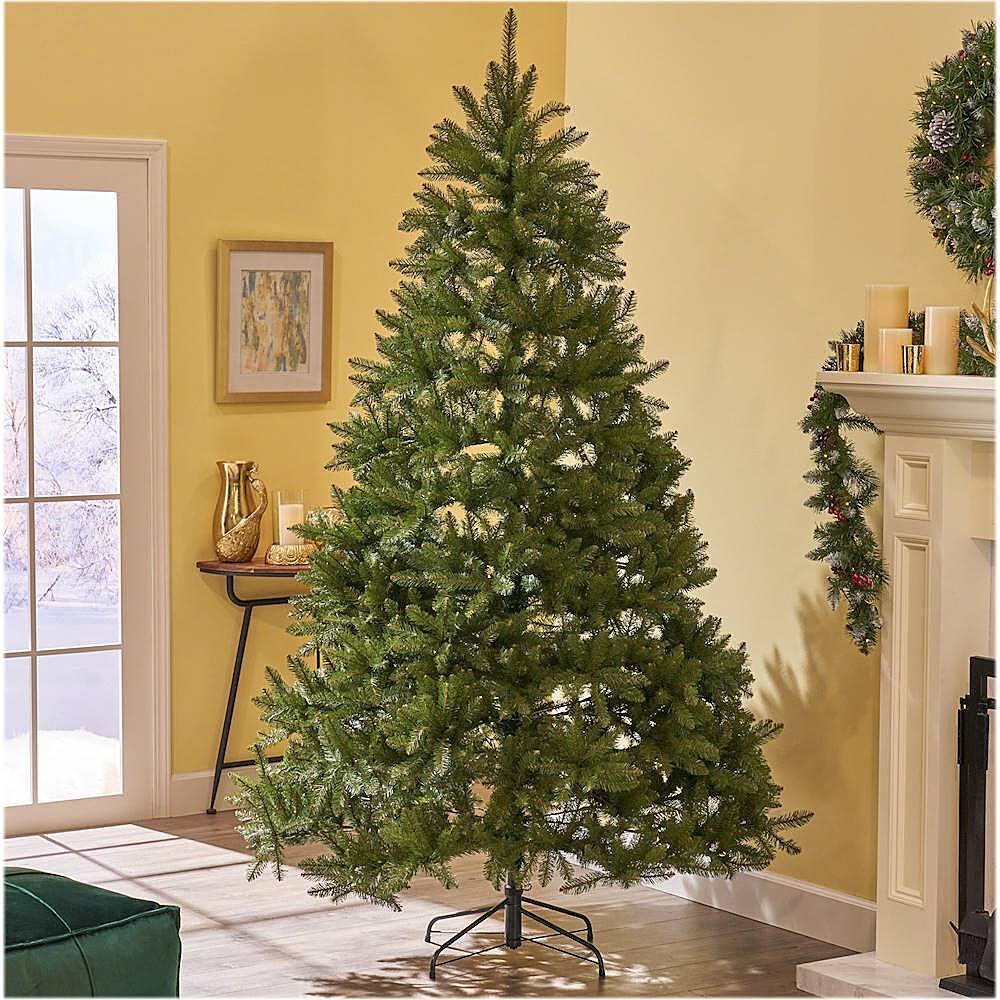 Noble House 7.5' Fraser Fir Unlit Hinged Artificial Christmas Tree ...