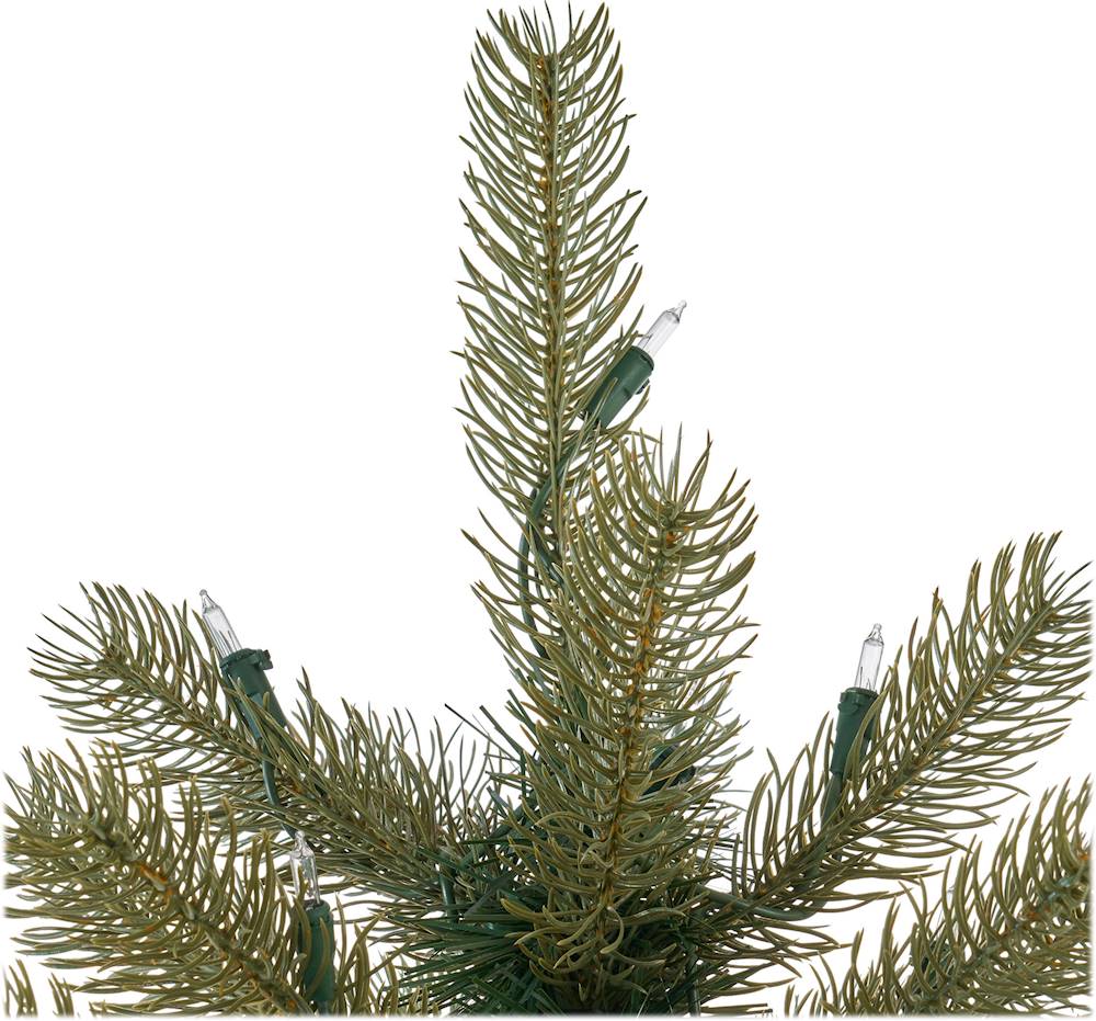 Noble House - 7' Mixed Spruce Pre-Lit Artificial Christmas Tree - Green + Clear Lights