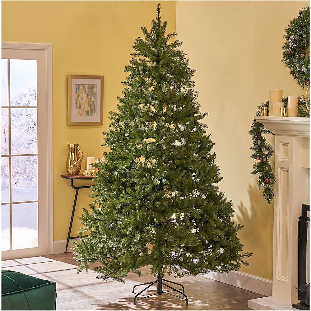 Noble House 9' Fraser Fir Unlit Hinged Artificial Christmas Tree Green ...