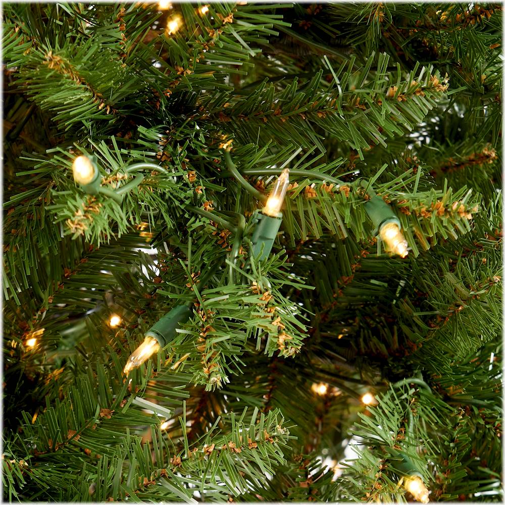 Noble House - 4.5' Fraser Fir Pre-Lit Hinged Artificial Christmas Tree - Green + Clear Lights