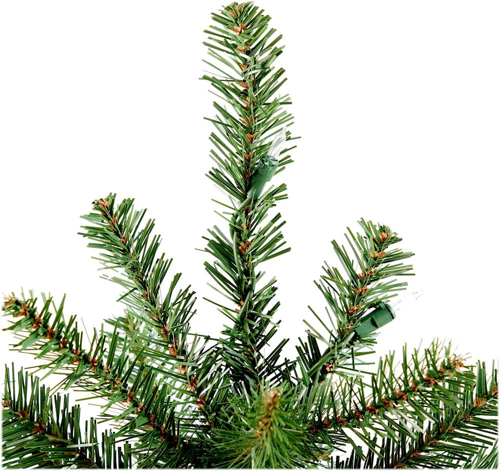 Noble House - 4.5' Norway Spruce Pre-Lit Hinged Artificial Christmas Tree - Green + Clear Lights