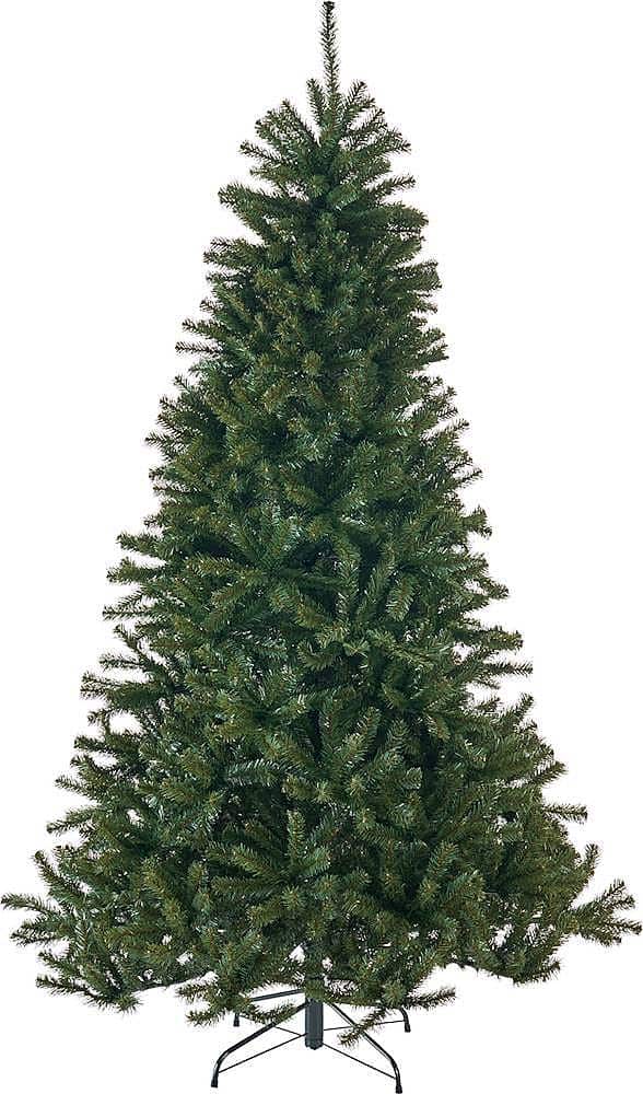 Front. Noble House - 9' Noble Fir Unlit Hinged Artificial Christmas Tree - Green.