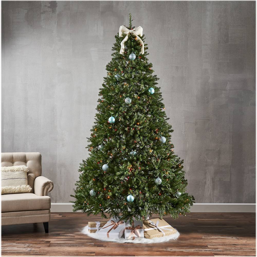 Best Buy: Noble House 9' Fraser Fir Pre-Lit Hinged Artificial Christmas ...