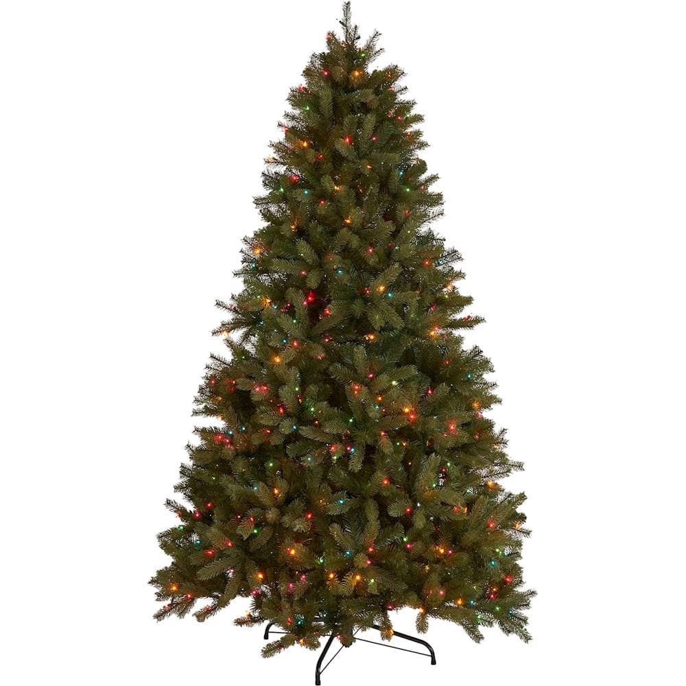 Noble House 7 Mixed Spruce Pre Lit Artificial Christmas Tree Green Multi Lights 307295 Best Buy