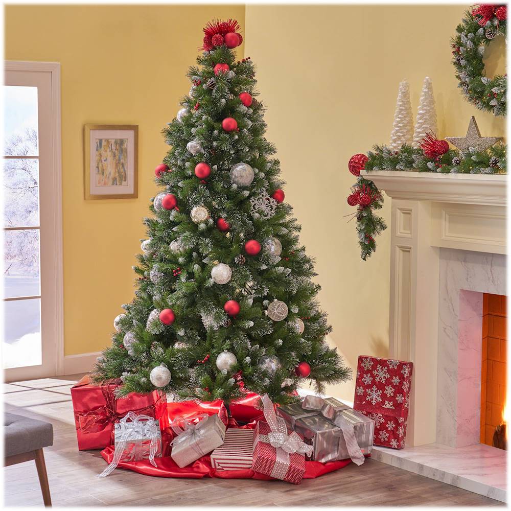 Best Buy: Noble House 9' Mixed Spruce Pre-Lit Hinged Artificial ...