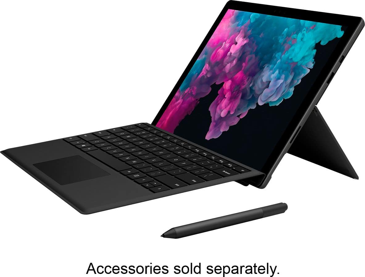 Microsoft - Geek Squad Certified Refurbished Surface Pro 6 - 12.3" Touch-Screen - Intel Core i5 - 8GB - 256GB SSD - Black - Front_Zoom