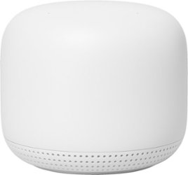 Nest Wifi - Add On Point with Google Assistant - Snow - Front_Zoom