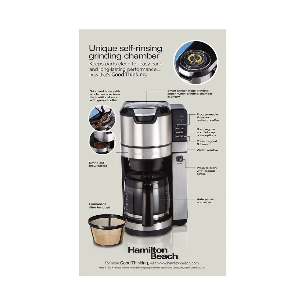 Best Buy: Hamilton Beach Grind and Brew Single-Serve Coffeemaker