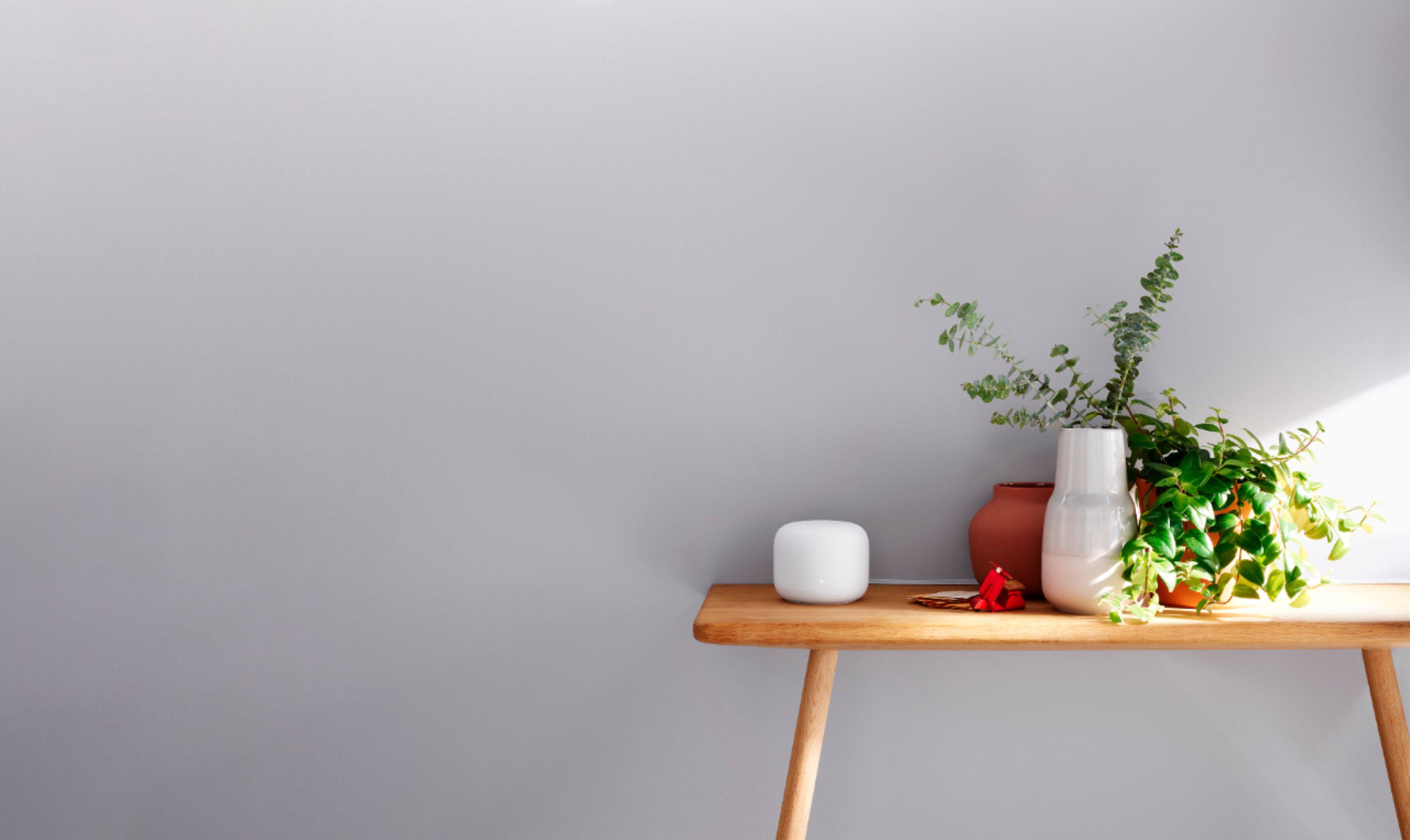 Alt View 11. Google - Nest Wifi - Mesh Router (AC2200) and 1 point with Google Assistant - 2 pack - Snow.