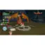 The image displays a video game featuring a red dragon and a character named Esther Swaine. The dragon is the largest creature in the scene, taking up a significant portion of the image. The game is set in a room with a wooden floor, and the dragon is standing on top of a circle.

In the image, there are also several other characters, including a person standing next to the dragon and another person located further back in the scene. The game appears to be a role-playing game, with the characters engaging in various actions and interacting with the dragon.