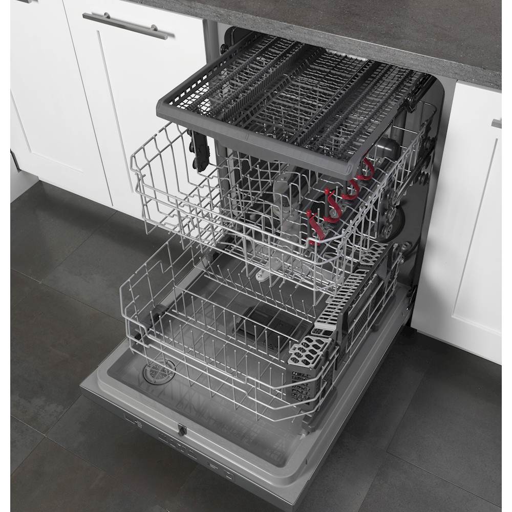 Ge Top Control Built In Dishwasher With 3rd Rack 50dba Slate