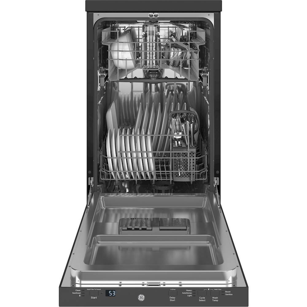 Alt View 12. GE - 18" Portable Dishwasher - Stainless steel.
