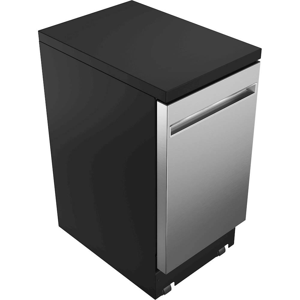 Alt View 13. GE - 18" Portable Dishwasher - Stainless steel.