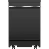 GE - 24" Portable Dishwasher - Black - Front_Zoom
