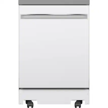 Front. GE - 24" Portable Dishwasher - White.