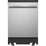GE - 24" Portable Dishwasher - Stainless Steel