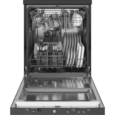 GE - 24" Portable Dishwasher - Stainless Steel
