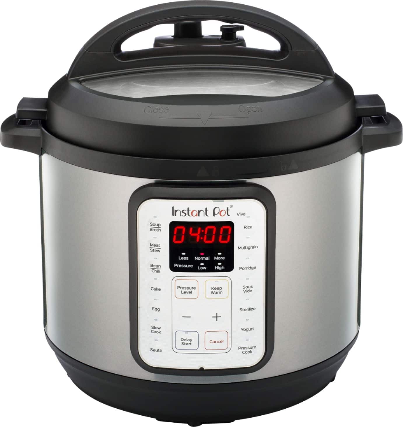 Angle. Instant Pot - Viva 6 Quart 9-in-1 Multi-Use Pressure Cooker with Easy Seal Lid and Sous Vide Program - Silver.