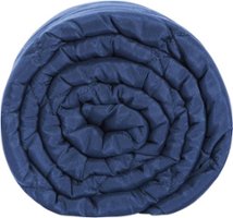 BlanQuil - 12-lb. - Basic Weighted Blanket - Navy - Front_Zoom