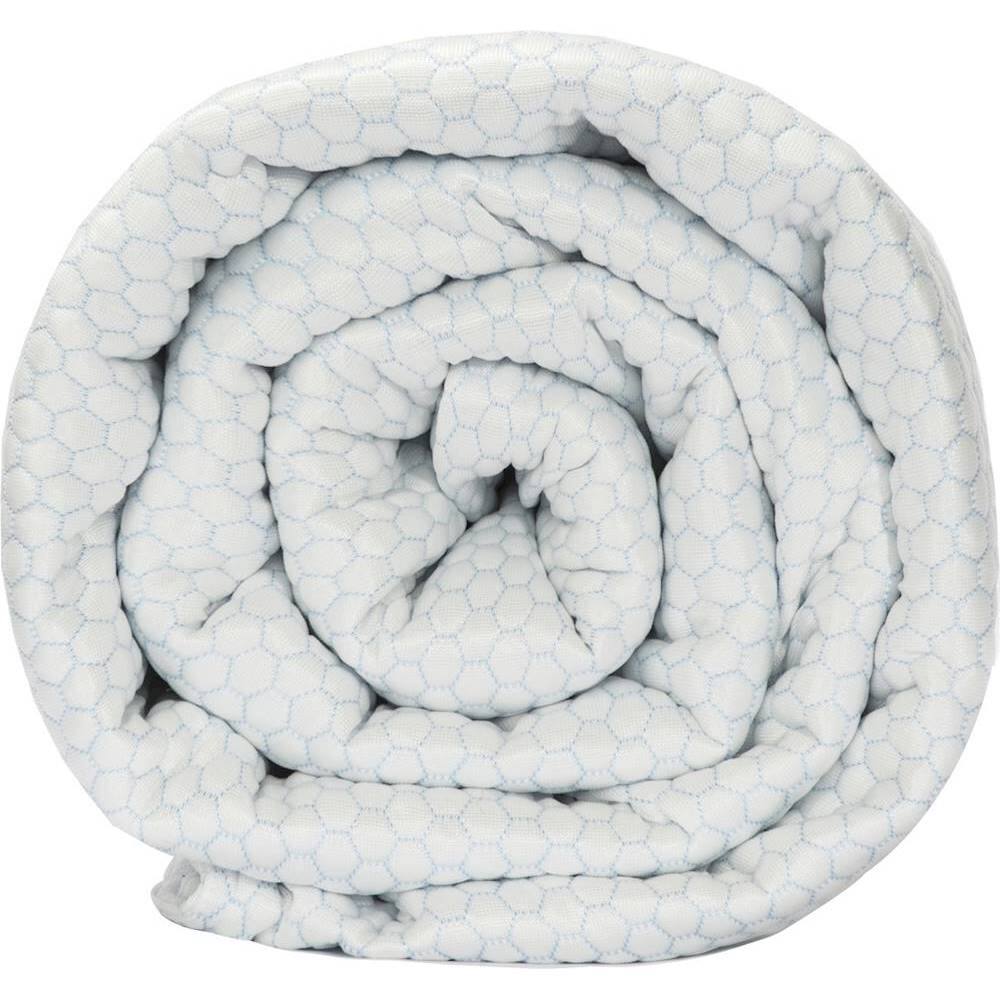 Alt View 11. BlanQuil - 20 lb Chill Cooling Weighted Blanket with Removable Cover - White Frost.