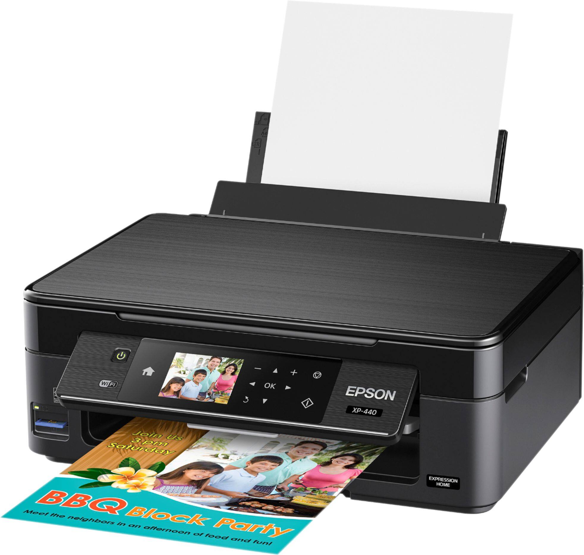 Left. Epson - Refurbished Expression Home XP-440 Wireless All-In-One Inkjet Printer - Black.
