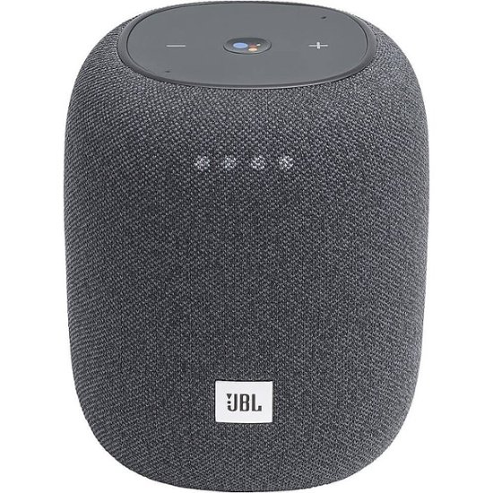 JBL - Link Music Smart Wi-Fi and Bluetooth Speaker with Google Assistant - Gray