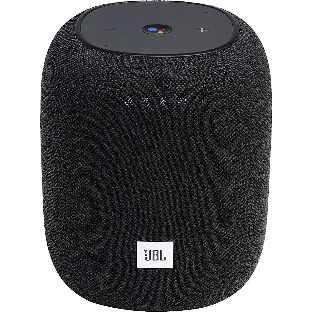 JBL – Link Music Smart Wi-Fi and Bluetooth Speaker with Google Assistant – Black